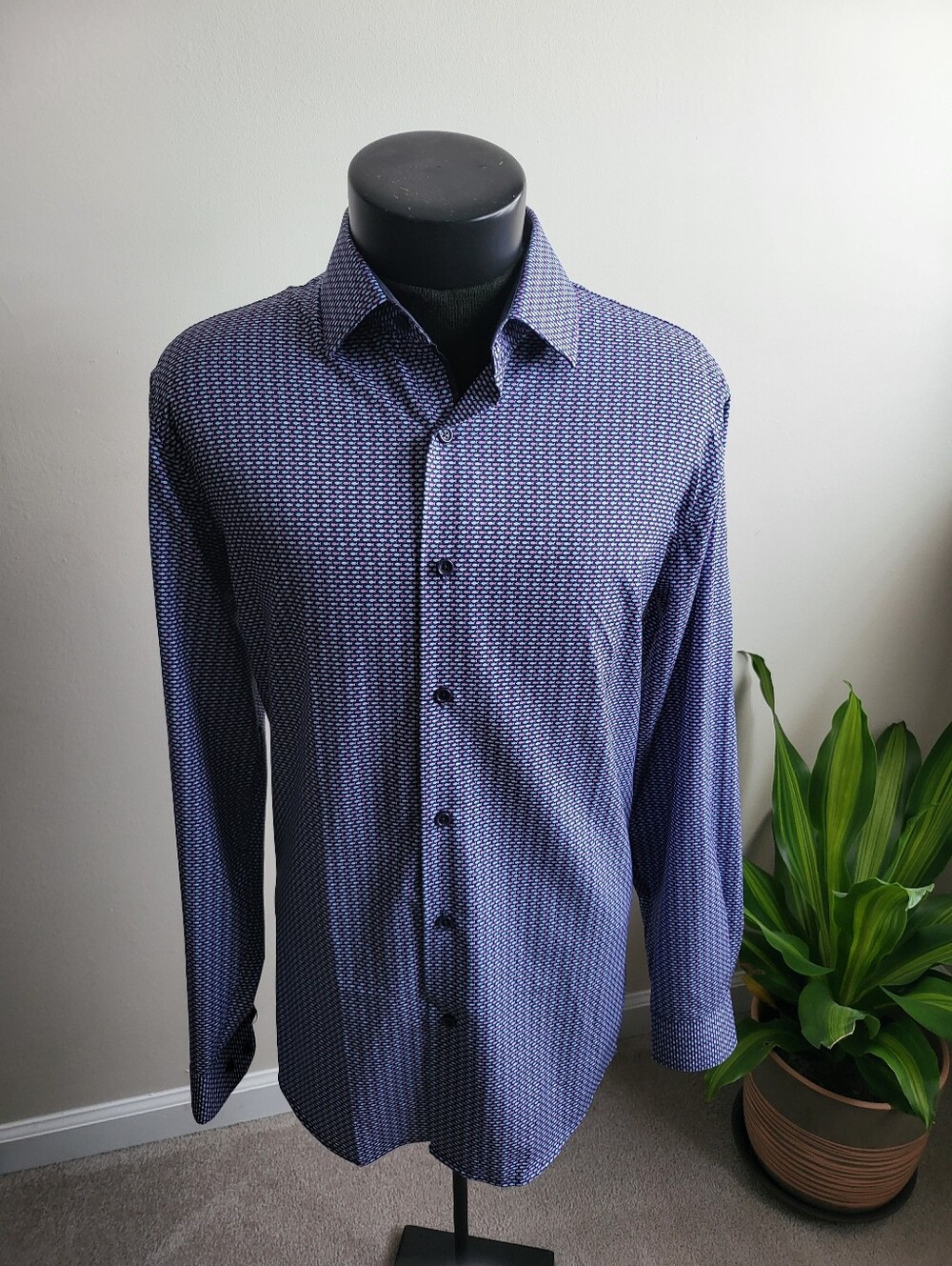 Tom Baine , Slim Fit, Comfort 4-way Stretch, Wrinkle Free XL 17-17,5 . Mint Cond